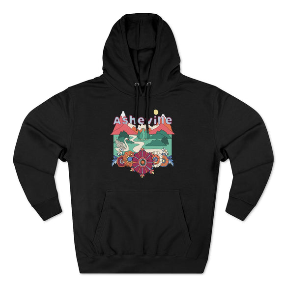 Premium Asheville, North Carolina Hoodie - Boho Unisex Sweatshirt