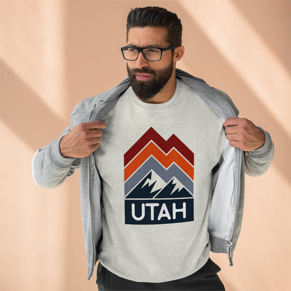 Premium Utah Sweatshirt - Retro Unisex Premium Crewneck Utah Sweatshirt