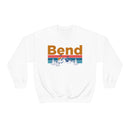 Bend, Oregon Crewneck Sweatshirt - Mountain & Birds Unisex-1