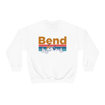 Bend, Oregon Crewneck Sweatshirt - Mountain & Birds Unisex