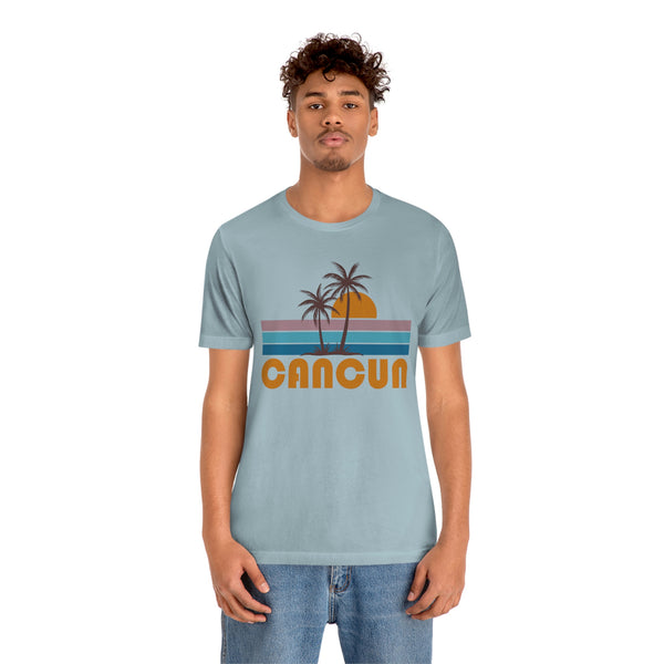 Cancun, Mexico T-Shirt - Retro Palm Tree Unisex Cancun Shirt