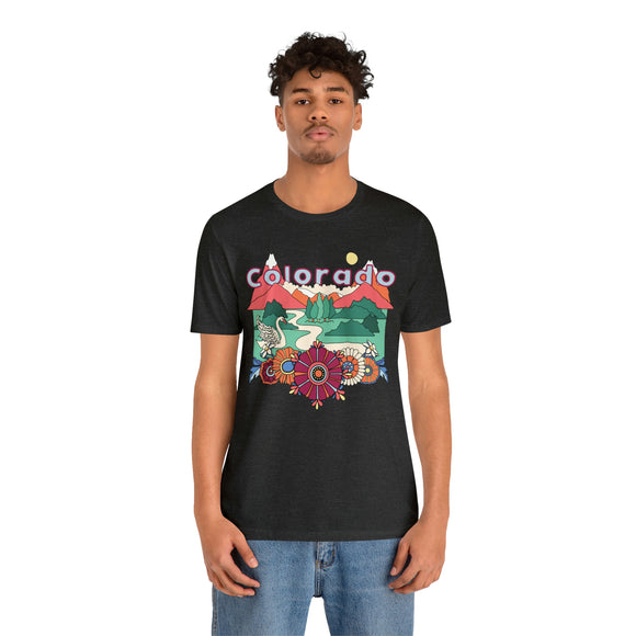 Colorado Shirt, Colorado Retro T-Shirt, Hippie Style Colorado tee, Colorado Mountain Shirt
