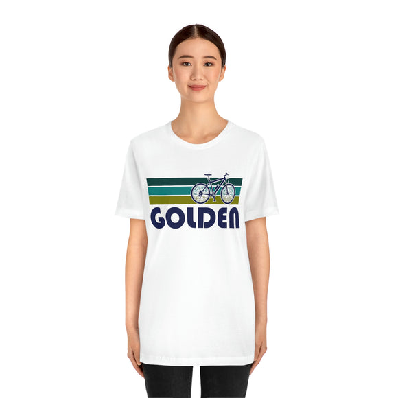 Golden T-Shirt - Retro Mountain Bike Adult Unisex Golden, Colorado T Shirt