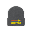 Austin, Texas Beanie - Adult Embroidered Retro Sunset Austin Knit Hat-5
