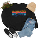 Jackson Hole, Wyoming Sweatshirt - Mountain & Birds Unisex-15