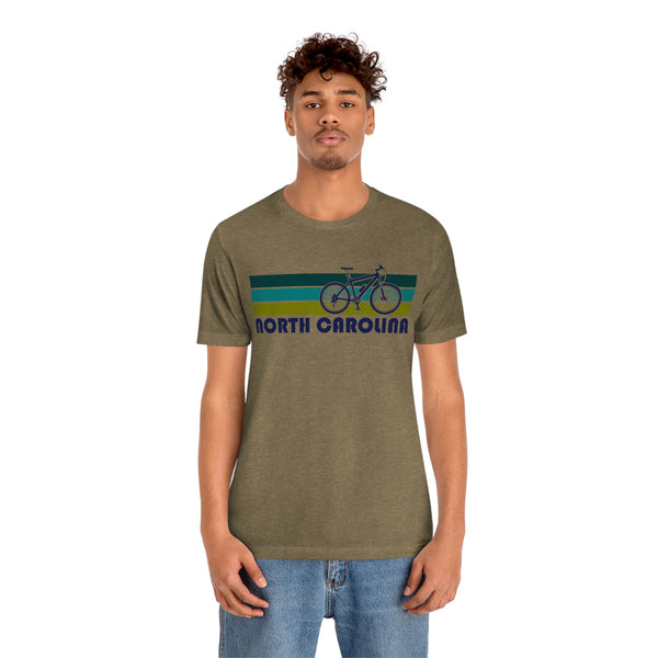 North Carolina T-Shirt - Retro Mountain Bike Adult Unisex North Carolina T Shirt