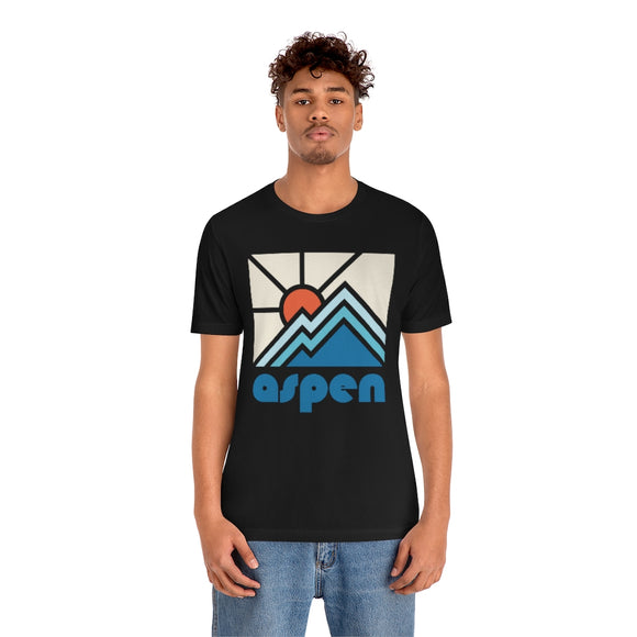 Aspen Shirt, Colorado Retro T-Shirt, Colorful Colorado tee, Aspen Mountain Shirt