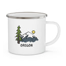 Oregon Camp Mug - Retro Enamel Camping Oregon Mug-3