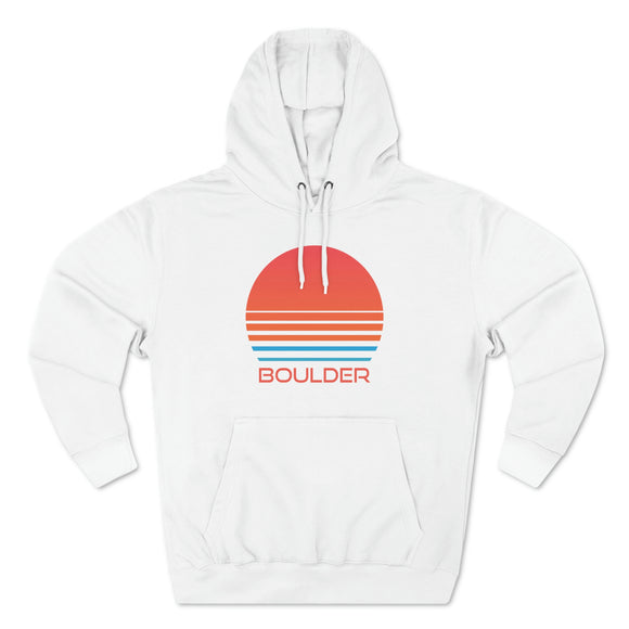 Premium Boulder, Colorado Hoodie - Retro 80s Unisex Sweatshirt