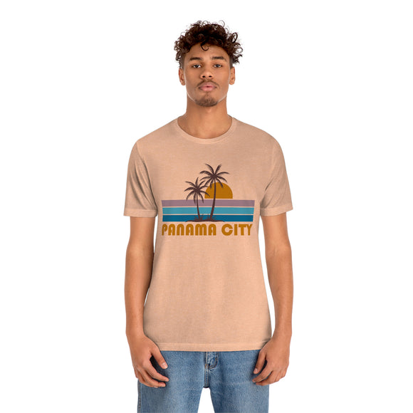 Panama City, Florida T-Shirt - Retro Palm Tree Unisex Panama City Shirt