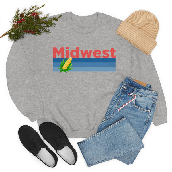 Midwest Sweatshirt - Retro Corn & Farming Unisex Crewneck Sweatshirt