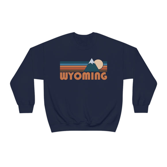 Wyoming Sweatshirt - Retro Mountain Unisex