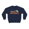 Wyoming Sweatshirt - Retro Mountain Unisex