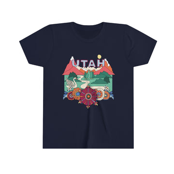 Utah Youth T-Shirt - Boho Utah Kid's TShirt