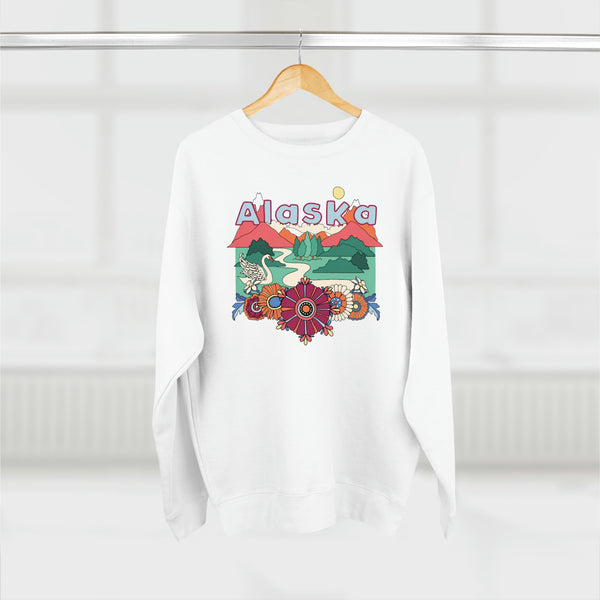 Premium Alaska Crewneck Sweatshirt - Retro Unisex Sweatshirt