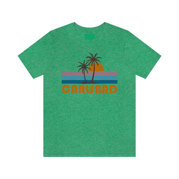 Carlsbad, California T-Shirt - Retro Palm Tree Unisex Carlsbad Shirt