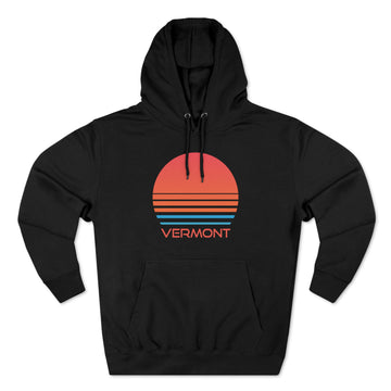 Buy black Premium Vermont Hoodie - Retro 80s Unisex Sweatshirt