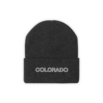 Buy black Colorado Beanie - Adult Embroidered Colorado Knit Hat