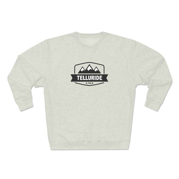 Buy oatmeal-heather Premium Telluride, Colorado Crewneck Sweatshirt - Retro Unisex Sweatshirt