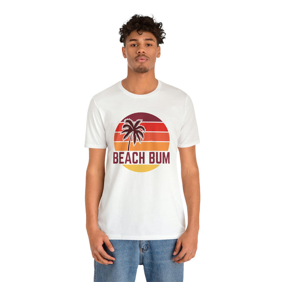 Beach Bum T-Shirt - Retro Palm Tree Unisex Beach Bum Shirt