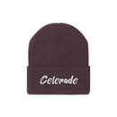Colorado Beanie - Adult Embroidered Colorado Knit Hat-1