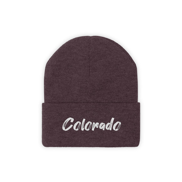 Colorado Beanie - Adult Embroidered Colorado Knit Hat