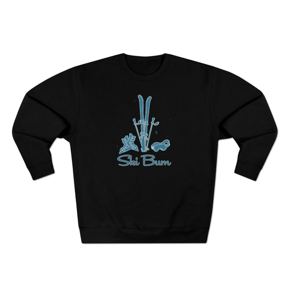 Premium Ski Bum Crewneck Sweatshirt - Retro Unisex Sweatshirt