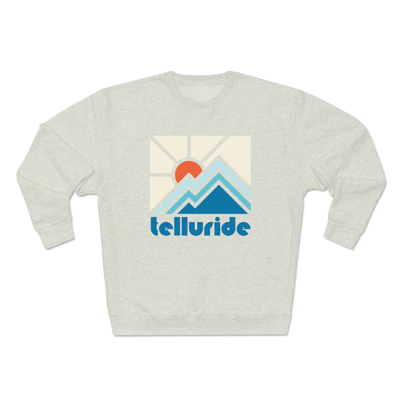 Premium Telluride, Colorado Crewneck Sweatshirt - Retro Unisex Sweatshirt