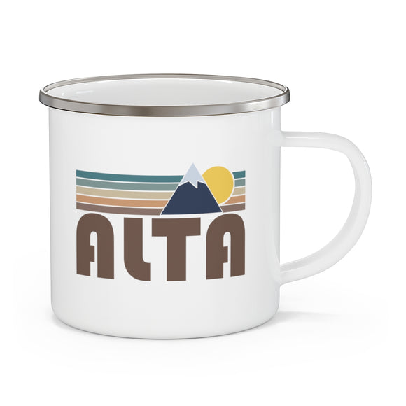 Alta, Utah Camp Mug - Retro Enamel Camping Alta Mug