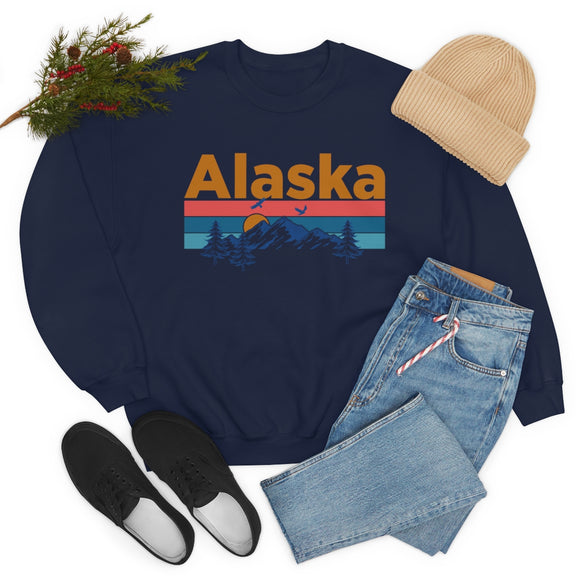 Alaska Sweatshirt - Mountain & Birds Unisex