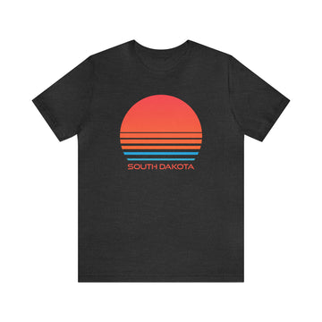 Buy dark-grey-heather South Dakota T-Shirt - Retro 80s Unisex South Dakota Shirt
