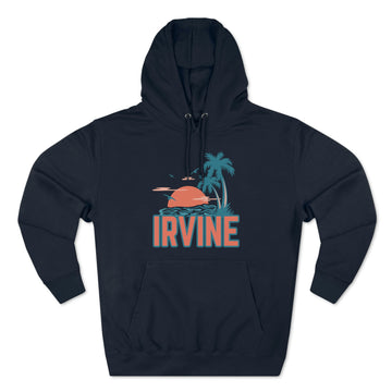 Buy navy Premium Irvine, California Hoodie - Palm Tree Unisex Sweatshirt