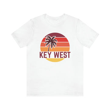 Buy white Key West, Florida T-Shirt - Retro Palm Tree Unisex Key West Shirt