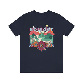Boulder Shirt, Colorado Retro T-Shirt, Hippie Style Colorado tee, Boulder Mountain Shirt