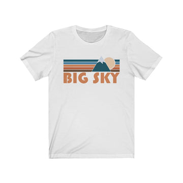 Big Sky, California T-Shirt - Retro Mountain Adult Unisex Big Sky T Shirt - 0