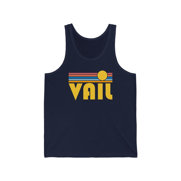 Vail, Colorado Tank Top - Unisex Vail Tank Top Retro Sun