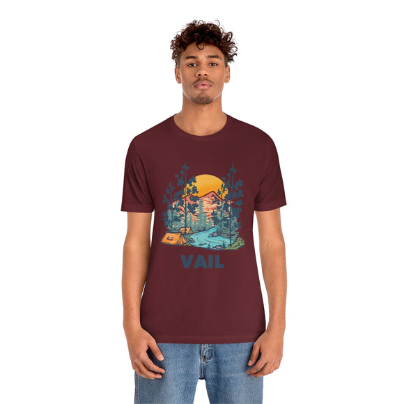 Vail, Colorado T-Shirt - Mountain Illustration Unisex Vail Shirt