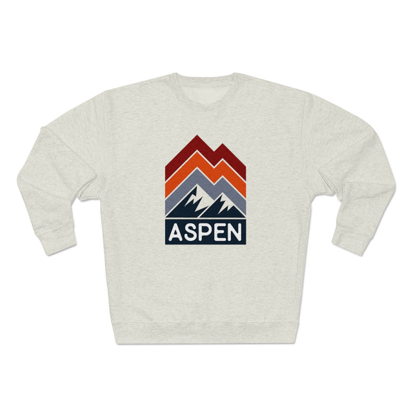 Premium Aspen Sweatshirt - Retro Unisex Premium Crewneck Aspen, Colorado Sweatshirt
