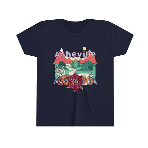 Asheville Youth T-Shirt - Boho North Carolina Kid's TShirt