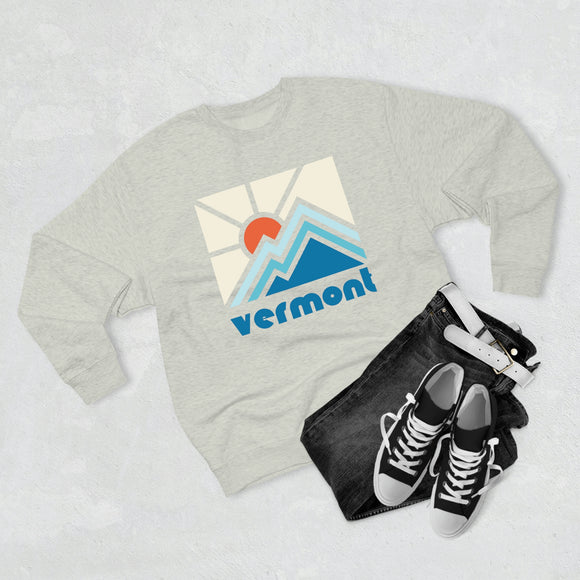 Premium Vermont Crewneck Sweatshirt - Retro Unisex Sweatshirt