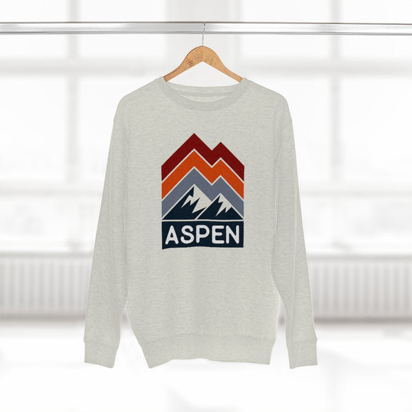 Premium Aspen Sweatshirt - Retro Unisex Premium Crewneck Aspen, Colorado Sweatshirt