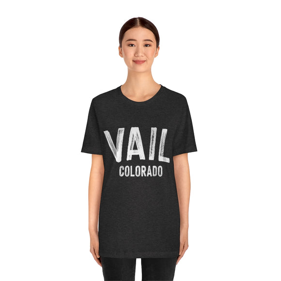 Vail, Colorado Shirt - Paint Text Unisex Vail T-Shirt