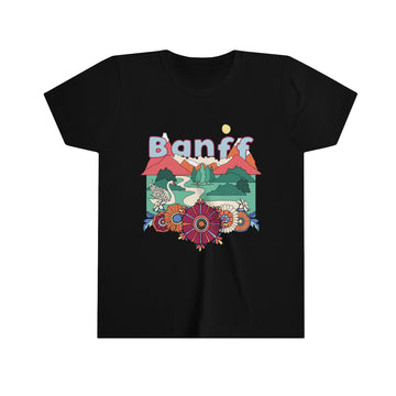 Buy black Banff Youth T-Shirt - Boho Canada Kid's TShirt