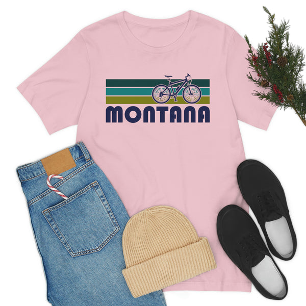 Montana T-Shirt - Retro Mountain Bike Adult Unisex Montana T Shirt