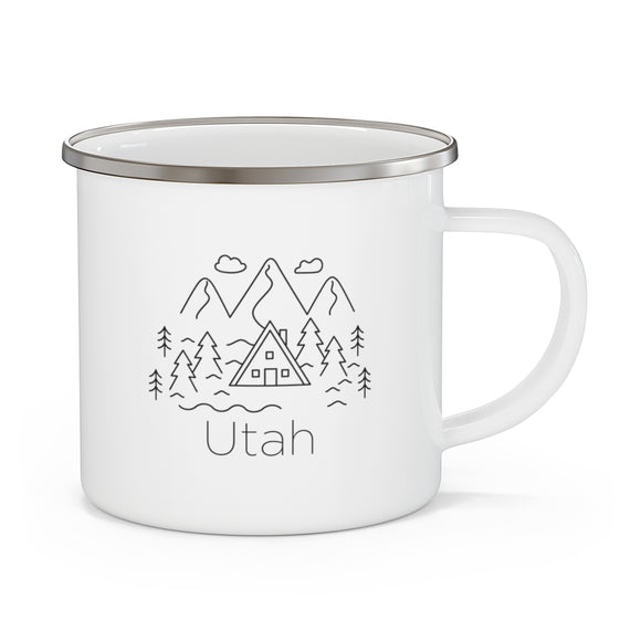 Utah Camp Mug - Retro Enamel Camping Utah Mug