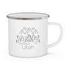 Utah Camp Mug - Retro Enamel Camping Utah Mug