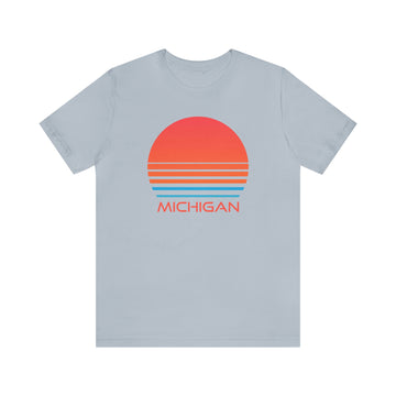 Buy light-blue Michigan T-Shirt - Retro 80s Unisex Michigan Shirt