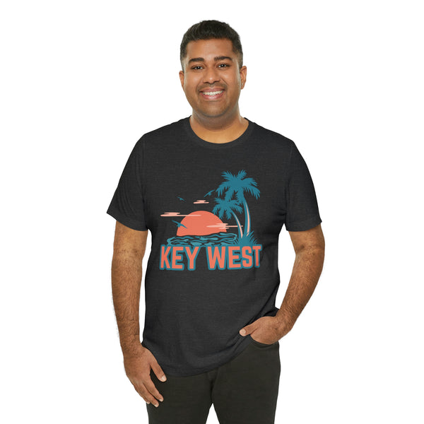 Key West, Florida T-Shirt - Retro Palm Tree & Beach Unisex Key West Shirt