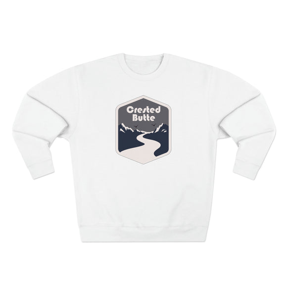 Premium Crested Butte, Colorado Crewneck Sweatshirt - Retro Unisex Sweatshirt