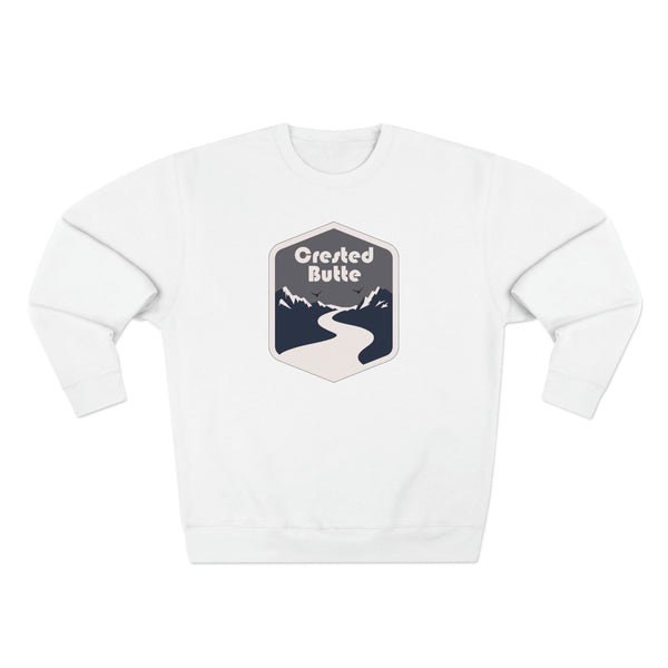 Premium Crested Butte, Colorado Crewneck Sweatshirt - Retro Unisex Sweatshirt